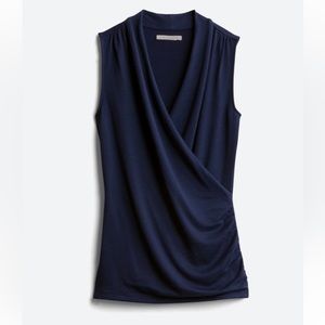 41 Hawthorn Benni Wrap Front Ruched Knit Top size XL